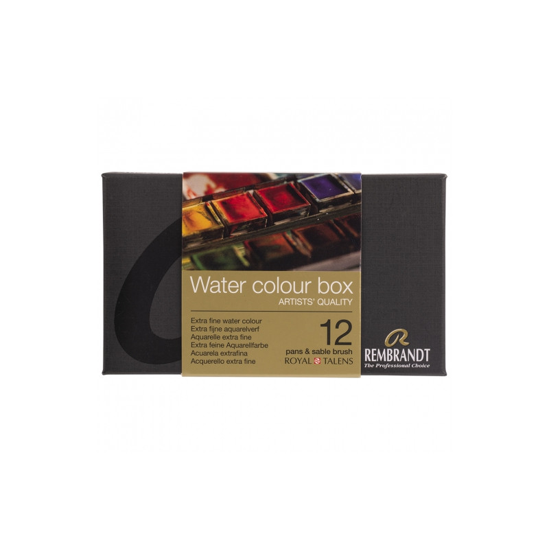 Rembrandt watercolour pocket box set of 12 pans
