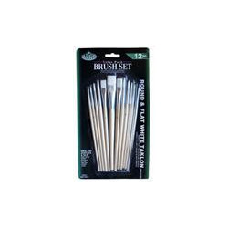 Royal zestaw 12 krótkich pędzli seria RL9611 syntetyk biały, różne