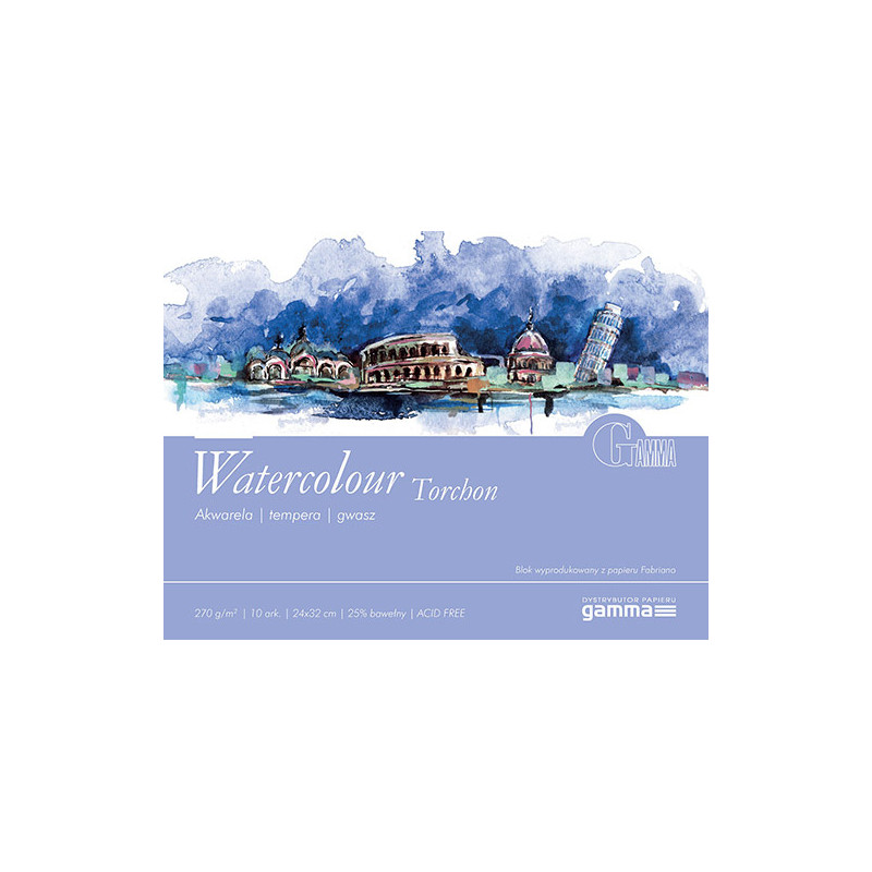 Blok Gamma watercolour torchon 270g 10ark - sklep plastyczny Szał dla
