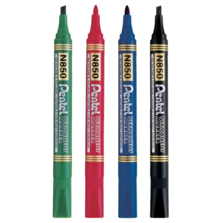 Pentel markery permanentne czarne oraz kolorowe - sklep plastyczny - s