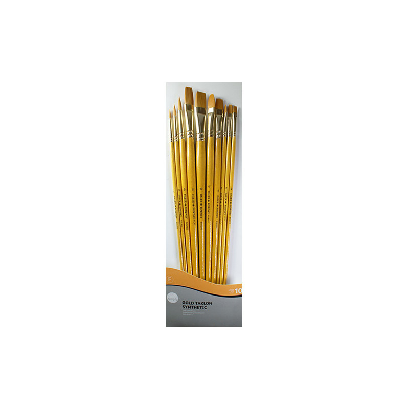 Daler Rowney set of 10 different synthetic brushes Simply