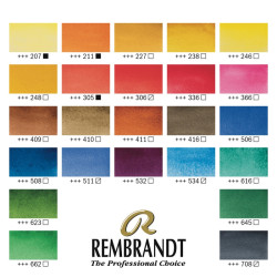 Talens rembrandt watercolor set of paints 24 colors