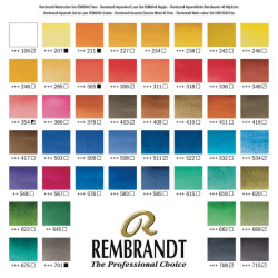 Talens rembrandt watercolor set of paints 48 colors 05M8648
