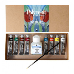 Polycolor zestaw farb akrylowych 8x20ml 1x75ml - sklep plastyczny Szał