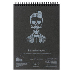 SM-LT black sketch pad A4 30ark 165g spiral