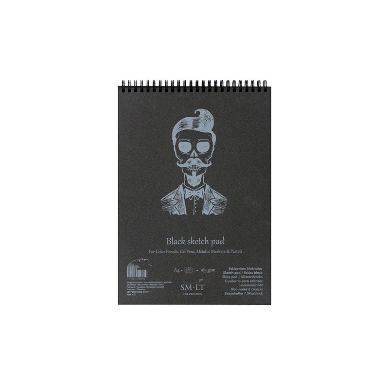 SM-LT black sketch szkicownik na spirali 165g A4 30ark  - sklep plasty