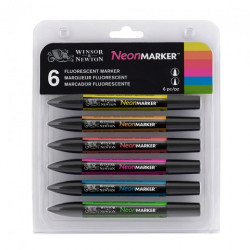 Winsor&Newton promarker neon set 6 colors - szal art - sklep plastyczn
