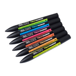 Winsor&Newton promarker neon set 6 colors - szal art - sklep plastyczn