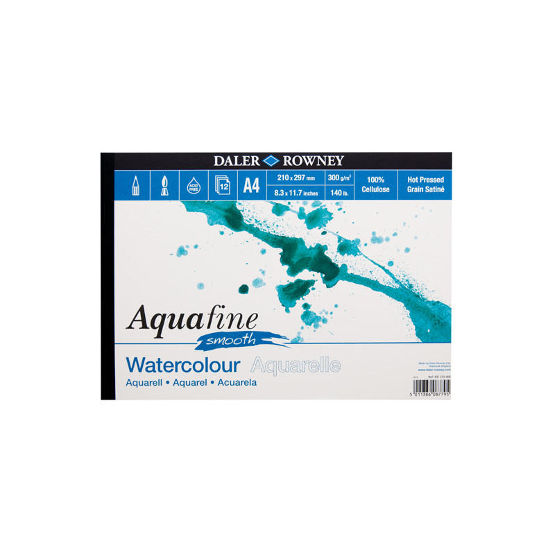Blok Daler Rowney aquafine smooth do akwareli 300g 12ark - sklep plast