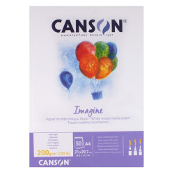 Canson block imagine mix media for watercolors and carbon 200g 50 shee