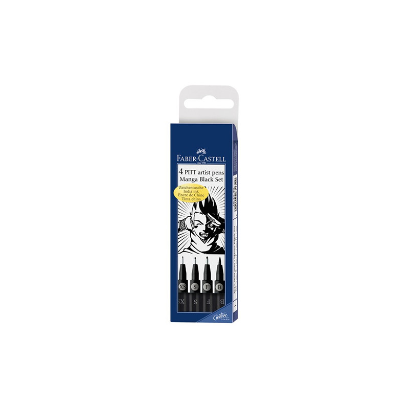 Set of 4 PITT Manga Black Set artistic pens - szal art - sklep plastyc