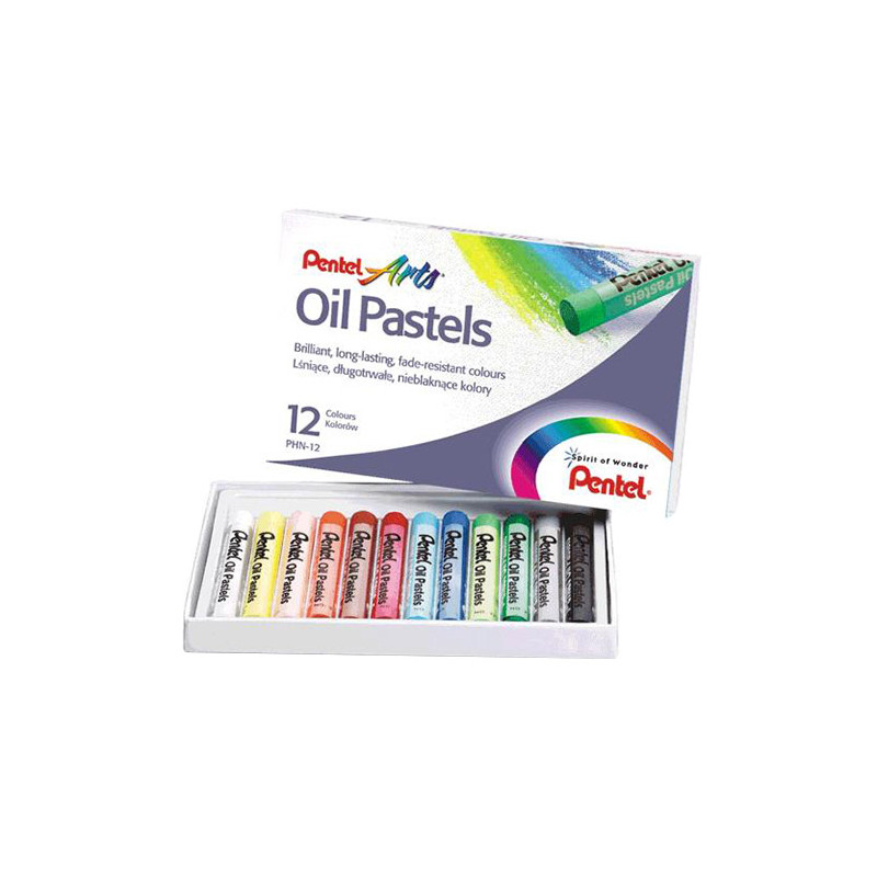 Oil Pastels 12 colors Pentel SZAŁ DLA PLASTYKÓW - Profesjonalny Sklep