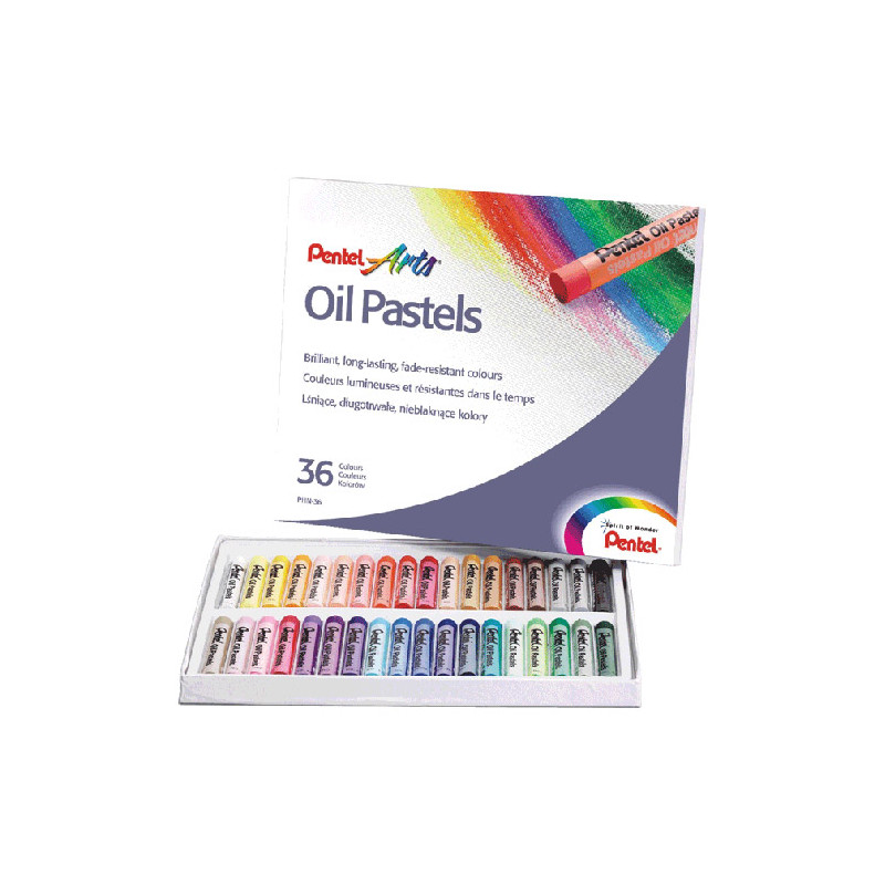 Oil Pastels 36 colors Pentel SZAŁ DLA PLASTYKÓW - Profesjonalny Sklep