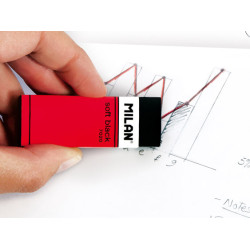 The soft black eraser Milan 7024 - szal art - sklep plastyczny
