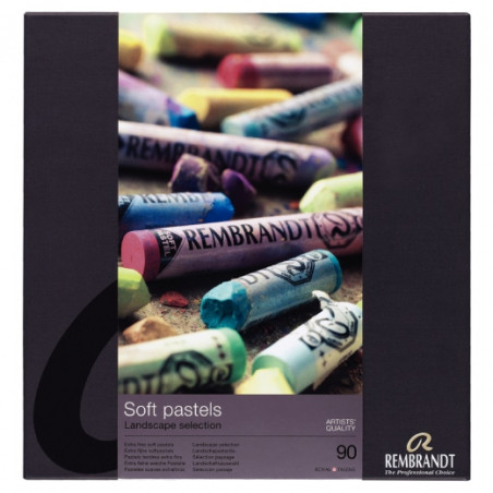Rembrandt Artists Soft Pastels Full Size Set Of 90 Landscape Colors
