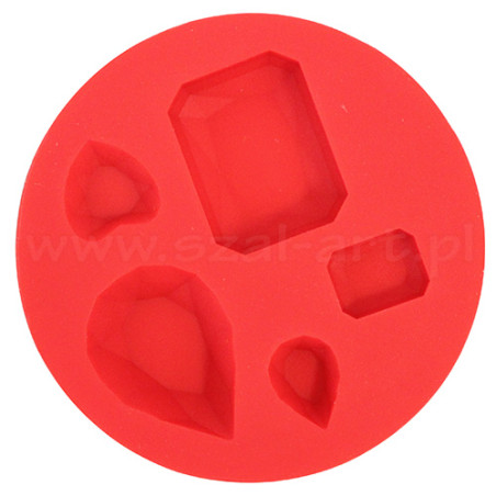 Fimo foremki silikonowe - klejnoty - sklep plastyczny - szał dla plast