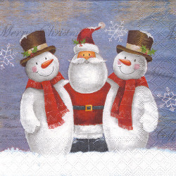 Decoupage napkins Ambiente 4-33303995 santa claus snowmen