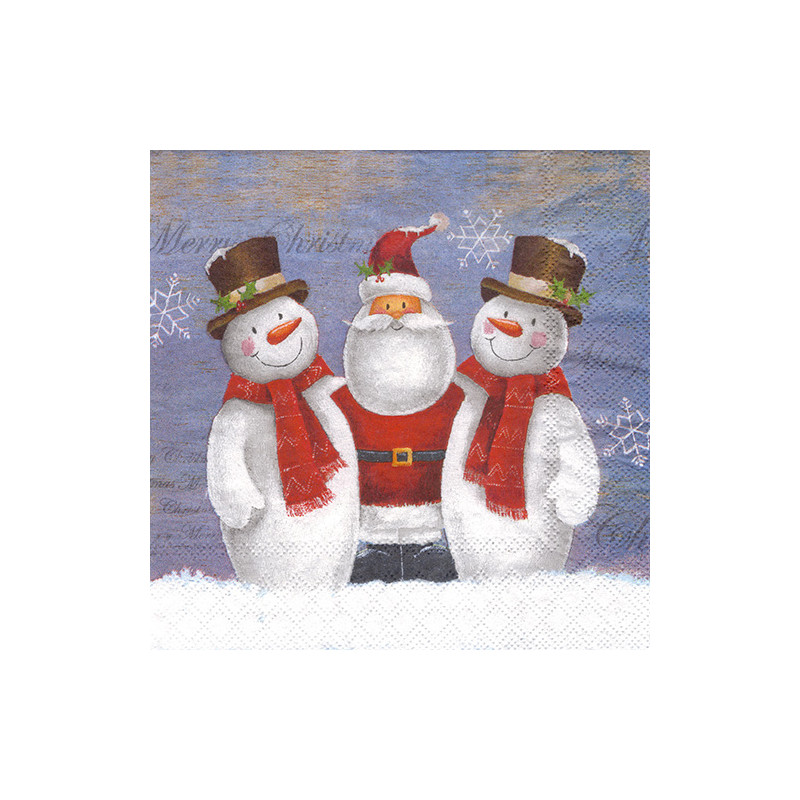Decoupage napkins Ambiente 4-33303995 santa claus snowmen