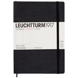 Notatnik LEUCHTTURM1917 medium A5 slim czarny gładki - sklep plastyczn