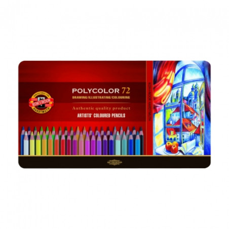 Koh-i-poor polycolor zestaw 72 artystycznych kredek metal opak - sklep