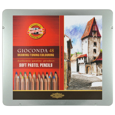 Koh-i-noor gioconda zestaw 48 pasteli suchych w drewnie met. opa