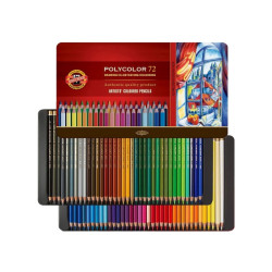 Koh-i-poor polycolor zestaw 72 artystycznych kredek metal opak - sklep