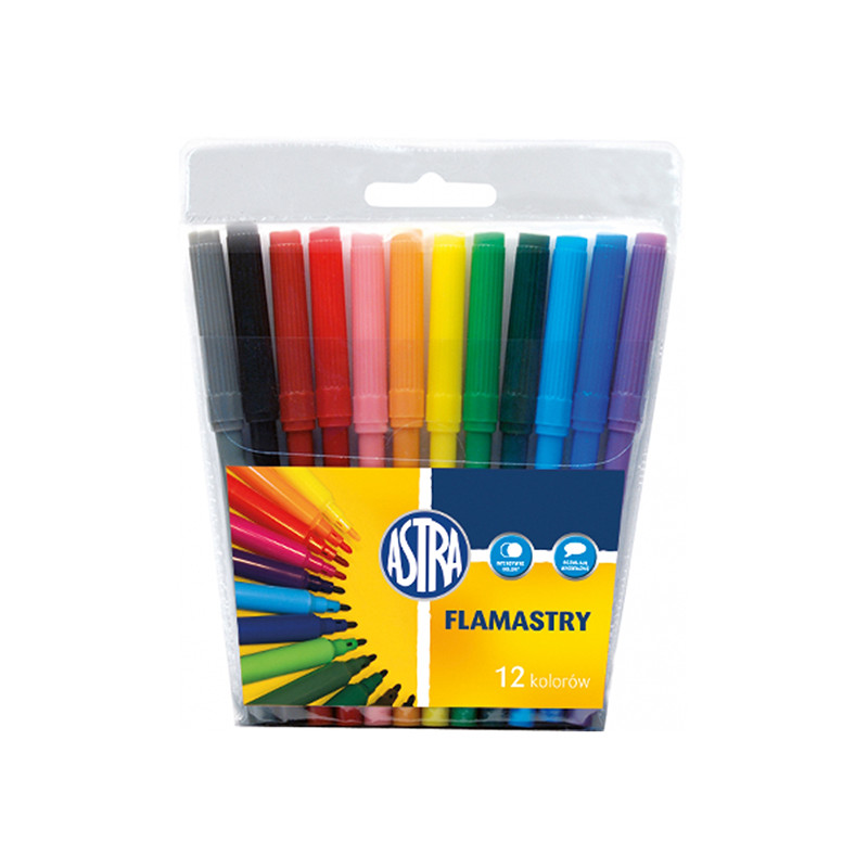 Astra zestaw 12 flamastrów
