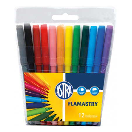 Astra zestaw 12 flamastrów