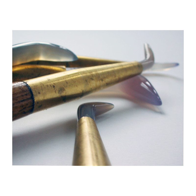 Agat na drewnianej rączce do polerowania złota - sklep plastyczny - sz