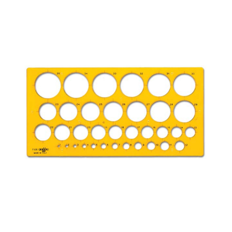 Medium circle drawing template - art store - craze for plastics