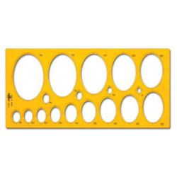 Szablon do rysowania elips duży - sklep plastyczny - szał dla plastykó