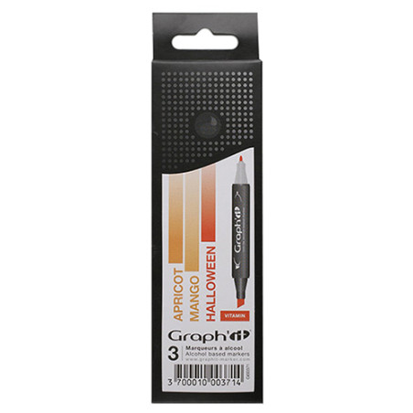 Set of 3 markers Graphit Vitamin - sklep plastyczny - szał dla plastyk