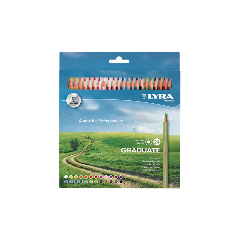 Lyra graduate zestaw 24 artystycznych kredek - sklep plastyczny - szał