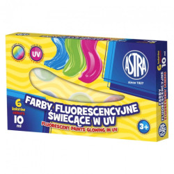Astra zestaw 6 farb fluorescencyjnych 10ml - sklep plastyczny - szał d