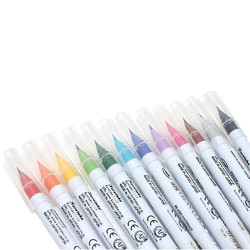 Kuretake clean color real brush set of 12 brush markers - szal art - s