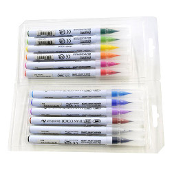 Kuretake clean color real brush zestaw 12 pisaków pędzelkowych - sklep