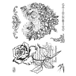 Viva Decor stemple silikonowe serce z kwiatów i róża