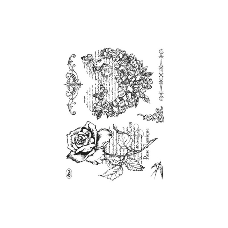 Viva Decor stemple silikonowe serce z kwiatów i róża