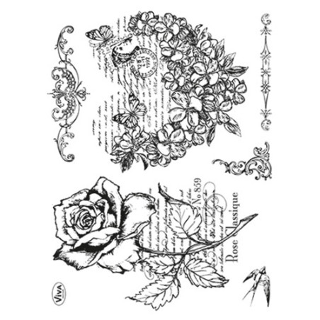 Viva Decor stemple silikonowe serce z kwiatów i róża