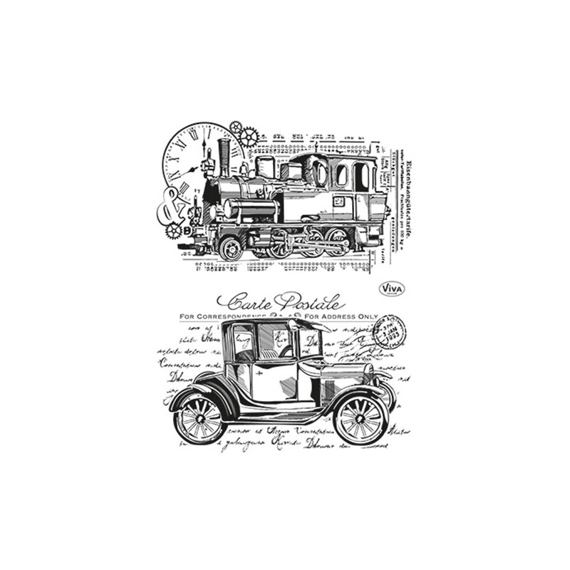 Viva Decor A5 Clear Silicone Stamps Set - Old Timer - szal art - sklep