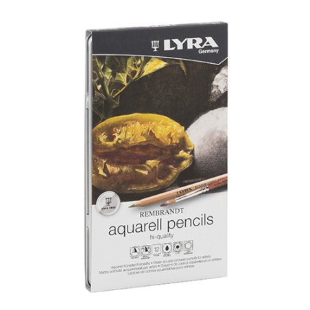 Lyra rembrandt aquarell set of 12 watercolor pencils met.pack - szal a