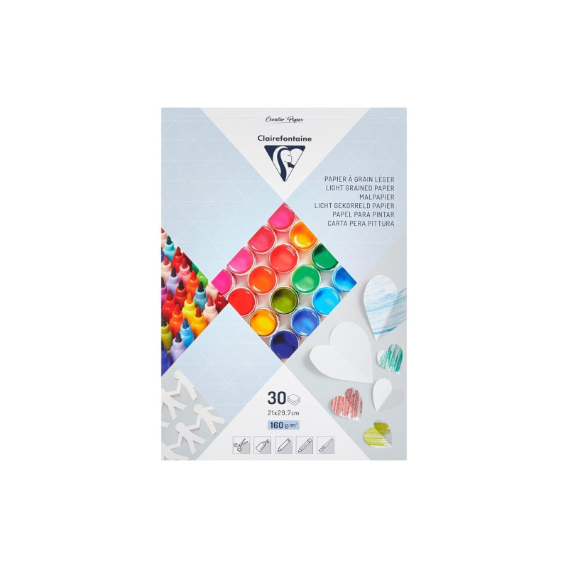 Blok Clairefontaine paper touch 160g 30ark A4 - sklep plastyczny - sza