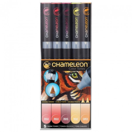 Chameleon warm tones zestaw 5 markerów - sklep plastyczny - szał dla p