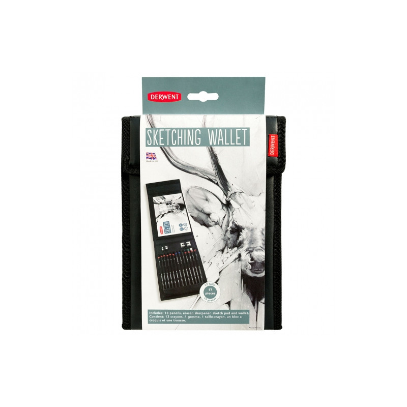 Derwent sketching wallet zestaw rysunkowy - sklep plastyczny - szal dl