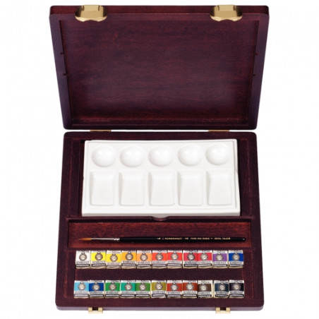 Rembrandt set of watercolors in a wooden case 22 colors