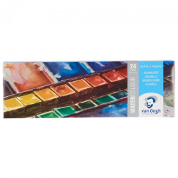 Talens van gogh set of watercolors 24 metal half-shell package