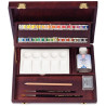 Talens rembrandt set of watercolors 28 semi-brushed wood cartridge 058