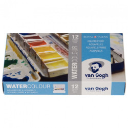 Talens van gogh watercolor 12 pan pocketbox metal case