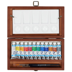 Set of watercolors Van Gogh 12 tubes - wooden case - sklep plastyczny