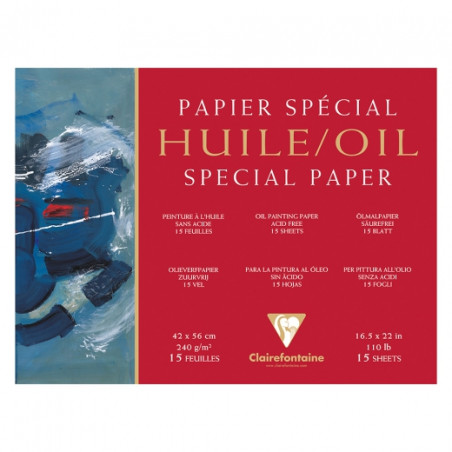 Blok Clairefontaine do farb olejnych 240g 15ark - sklep plastyczny - s